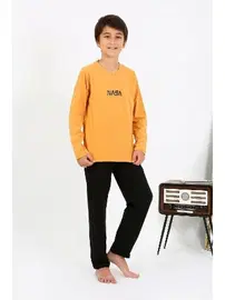 Akbeniz Nasa Uzun Kollu Penye Erkek Çocuk Pijama Takım Akbeniz 20438