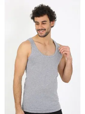 Akbeniz Klasik Gri Ribana Erek Atlet Akbeniz 6502