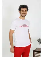 Akbeniz Erkek Kısa Kol Penye Beyaz Pijama Takımı 6846 Beyaz