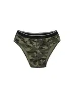 Kamuflaj Desenli Erkek Slip Külot Pamuk Likralı Haki Akbeniz 40131 Haki detay görünüm