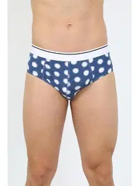 Akbeniz Desenli Macivert Beli Lastikli Pamuk Külot Akbeniz Likralı Slip 40131