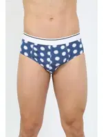 Desenli Macivert Beli Lastikli Pamuk Külot Akbeniz Likralı Slip 40131 Lacivert