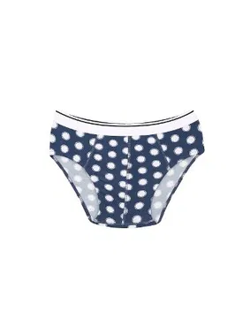 Akbeniz Desenli Macivert Beli Lastikli Pamuk Külot Akbeniz Likralı Slip 40131 - Alternatif Görünüm