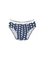 Desenli Macivert Beli Lastikli Pamuk Külot Akbeniz Likralı Slip 40131 Lacivert detay görünüm