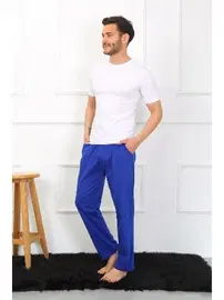 Akbeniz Pamuk Saks Erkek Tek Alt Pijama Akbeniz 27495