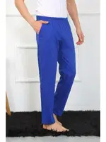 Pamuk Saks Erkek Tek Alt Pijama Akbeniz 27495 Saks görsel 6