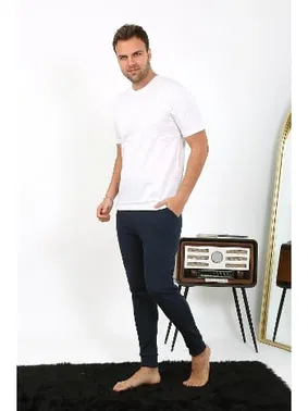 Akbeniz Pamuklu Cepli Tek Alt Erkek Pijama Lacivert Akbeniz 27551