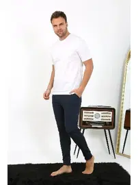 Akbeniz Pamuklu Cepli Tek Alt Erkek Pijama Lacivert Akbeniz 27551