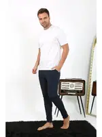 Pamuklu Cepli Tek Alt Erkek Pijama Lacivert Akbeniz 27551 Lacivert