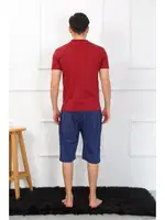 Erkek Penye 3'lü Sax-Bordo Parçalı Pijama Takımı Akbeniz 6823 görsel 5