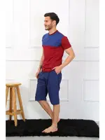 Erkek Penye 3'lü Sax-Bordo Parçalı Pijama Takımı Akbeniz 6823 görsel 6