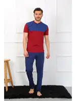 Erkek Penye 3'lü Sax-Bordo Parçalı Pijama Takımı Akbeniz 6823 görsel 8