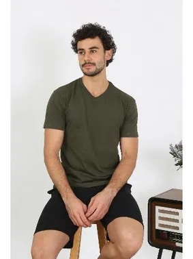 Akbeniz Erkek Penye Haki 3'lü Pijama Takımı Akbeniz 6848 - Alternatif Görünüm