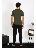 Erkek Penye Haki 3'lü Pijama Takımı Akbeniz 6848 Haki görsel 9