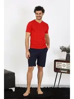 Erkek Penye Kırmızı 3'lü Pijama Takımı Akbeniz 6848 görsel 4