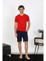 Erkek Penye Kırmızı 3'lü Pijama Takımı Akbeniz 6848 görsel 8