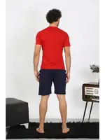 Erkek Penye Kırmızı 3'lü Pijama Takımı Akbeniz 6848 görsel 10