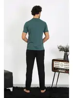 Penye Petrol Rengi 3'lü Pijama Takımı Akbeniz 6848 Petrol görsel 7