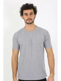 Akbeniz Gri Sıfır Yaka Kısa Kollu Penye Erkek Atlet Fanila Akbeniz 6567