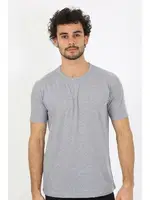 Gri Sıfır Yaka Kısa Kollu Penye Erkek Atlet Fanila Akbeniz 6567 Gri