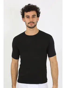 Akbeniz Kısa Kollu Sıfır Yaka Likralı Siyah Erkek T-Shirt Akbeniz 65710 - Alternatif Görünüm