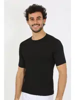 Kısa Kollu Sıfır Yaka Likralı Siyah Erkek T-Shirt Akbeniz 65710 Siyah görsel 4