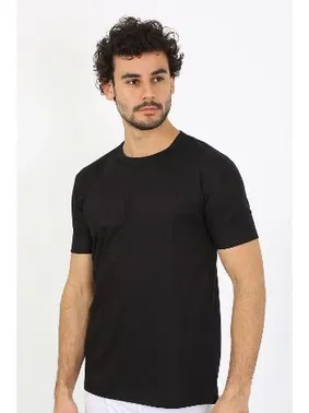 Akbeniz Penye Sıfır Yaka Siyah Kısa Kollu Erkek Atlet Fanila Akbeniz 6567