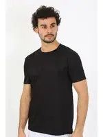 Penye Sıfır Yaka Siyah Kısa Kollu Erkek Atlet Fanila Akbeniz 6567 Siyah