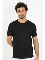 Penye Sıfır Yaka Siyah Kısa Kollu Erkek Atlet Fanila Akbeniz 6567 Siyah farklı açı