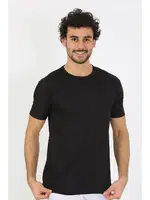 Penye Sıfır Yaka Siyah Kısa Kollu Erkek Atlet Fanila Akbeniz 6567 Siyah görsel 4