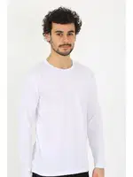 Pamuklu Sıfır Yaka Uzun Kollu Beyaz Erkek Fanila Akbeniz 6590 Beyaz görsel 4