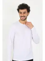 Pamuklu Sıfır Yaka Uzun Kollu Beyaz Erkek Fanila Akbeniz 6590 Beyaz görsel 5