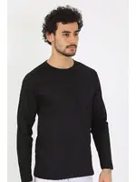 Siyah Sıfır Yaka Uzun Kollu Erkek Fanila Akbeniz 6590 Siyah görsel 4