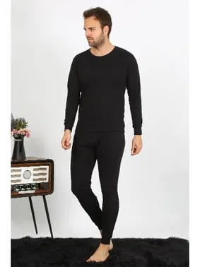 Akbeniz Uzun Kollu Termal Alt Üst Erkek İçlik Takım Siyah Akbeniz 6868 - Alternatif Görünüm