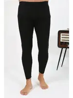 Kışlık Tek Alt Termal Tayt Erkek İçlik Siyah Akbeniz 27552 Siyah