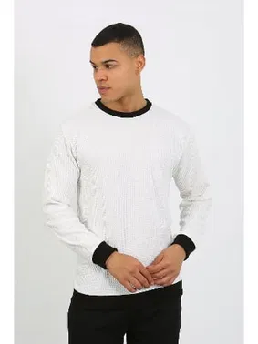 Akbeniz Yuvarlak Yaka Uzun Kollu Manşetli Paça Penye Erkek Pijama Takımı Akbeniz 6870 - Alternatif Görünüm