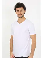 V Yaka Beyaz Penye Kısa Kollu Erkek Atlet Akbeniz 6560 Beyaz farklı açı