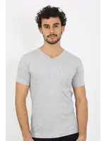 Kısa Kollu V Yaka Gri Penye Erkek Atlet Akbeniz 6560 Gri detay görünüm