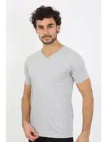 Kısa Kollu V Yaka Gri Penye Erkek Atlet Akbeniz 6560 Gri farklı açı