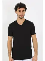 Penye Erkek Kısa Kollu V Yaka Siyah Atlet Akbeniz 6560 Siyah farklı açı