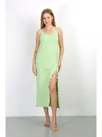 İp Askılı Derin Yırtmaçlı Penye Gecelik Akbeniz 90125 görsel 4