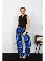 Kadın Bol Paça Penye Saks Alt Üst Takım Akbeniz 5502 Saks detay görünüm