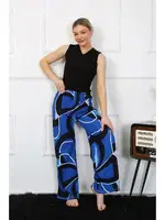 Kadın Bol Paça Penye Saks Alt Üst Takım Akbeniz 5502 Saks görsel 4