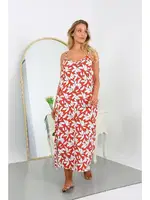 İp Askılı Kadın Büyük Beden Pamuklu Uzun Gecelik Akbeniz 12105 Turuncu