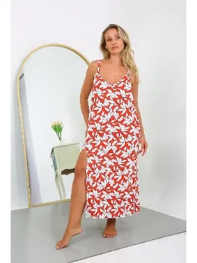 Akbeniz İp Askılı Kadın Büyük Beden Pamuklu Uzun Gecelik Akbeniz 12105 - Alternatif Görünüm