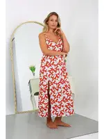 İp Askılı Kadın Büyük Beden Pamuklu Uzun Gecelik Akbeniz 12105 Turuncu görsel 4