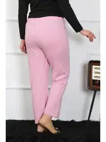 Pembe Beli Lastikli Büyük Beden Tek Alt Pijama Akbeniz 27505 Pembe detay görünüm