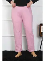Pembe Beli Lastikli Büyük Beden Tek Alt Pijama Akbeniz 27505 Pembe farklı açı
