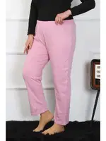 Pembe Beli Lastikli Büyük Beden Tek Alt Pijama Akbeniz 27505 Pembe görsel 4