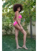 Ortası Fiyonklu Destekli Fuşya Kadın Bikini Takım Akbeniz 35008 görsel 5